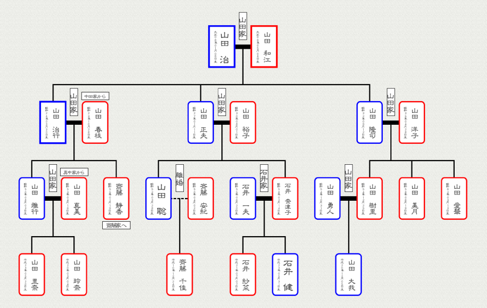 家系図作成 家系図作成ソフト 親戚まっぷシリーズ つくれる家系図2 家庭 生活 趣味 製品情報 筆まめネット
