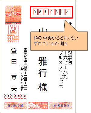 �X�֔ԍ�������Ĉ󎚂��ꂽ�N���̉摜